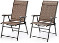 2-Pack Patio Dining Chairs with Armrest Q335