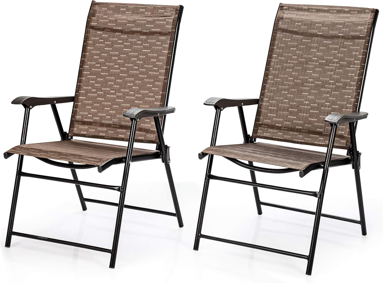 2-Pack Patio Dining Chairs with Armrest Q335