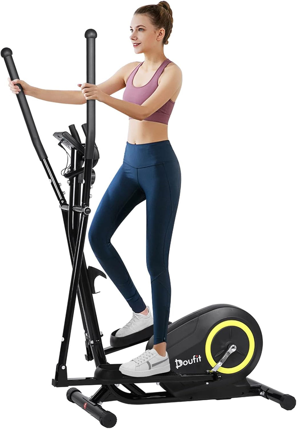 Adjustable Magnetic Elliptical Cross Trainer with LCD Monitor and Pulse Sensors C724944