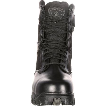 Black 8 inch Alpha Force Work Boots D405