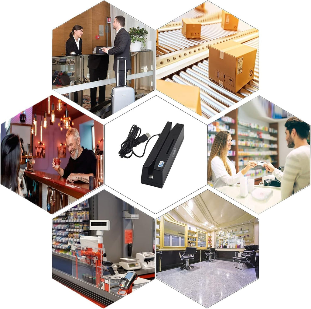 USB 4 in 1 Magnetic Swipe Card Reader with EMV Chip, RFID, PSAM N430