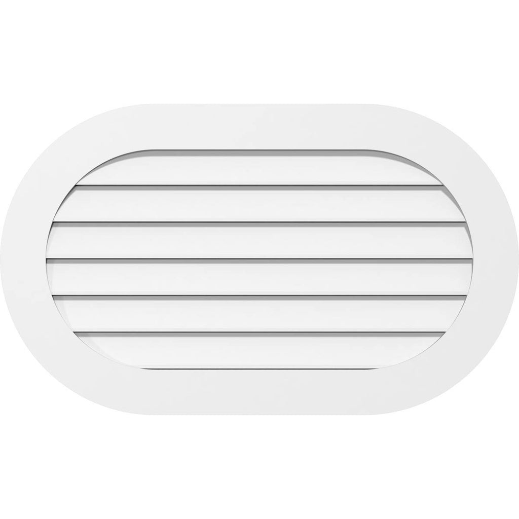 Horizontal Round Ended Surface Mount PVC Gable Vent U7814