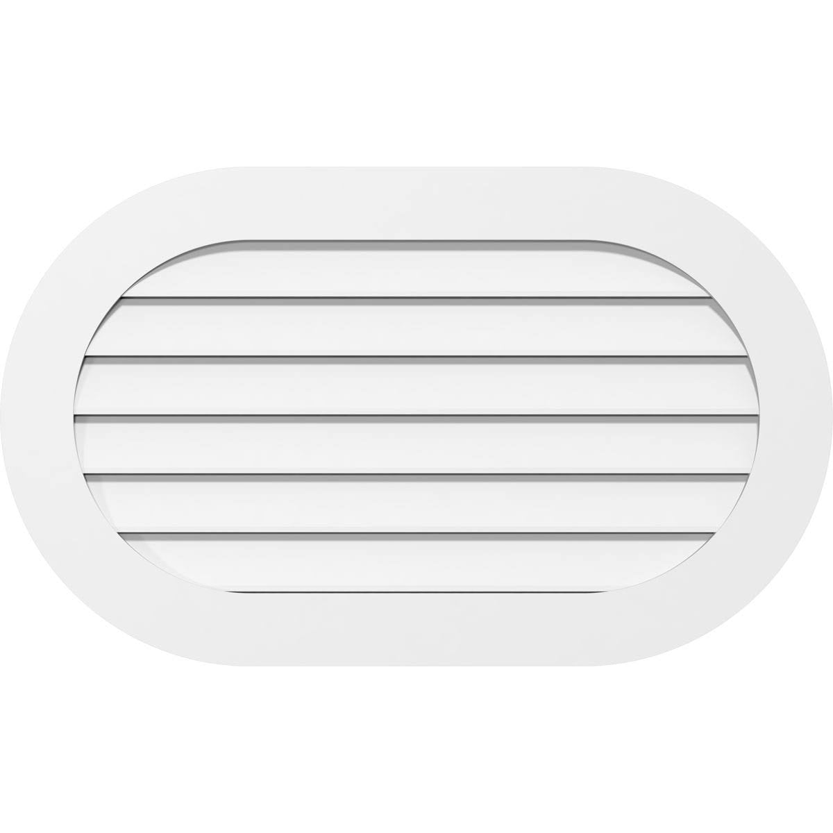 Horizontal Round Ended Surface Mount PVC Gable Vent U7814