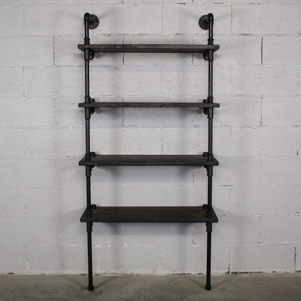 Black Industrial Etagere Bookcase C3809
