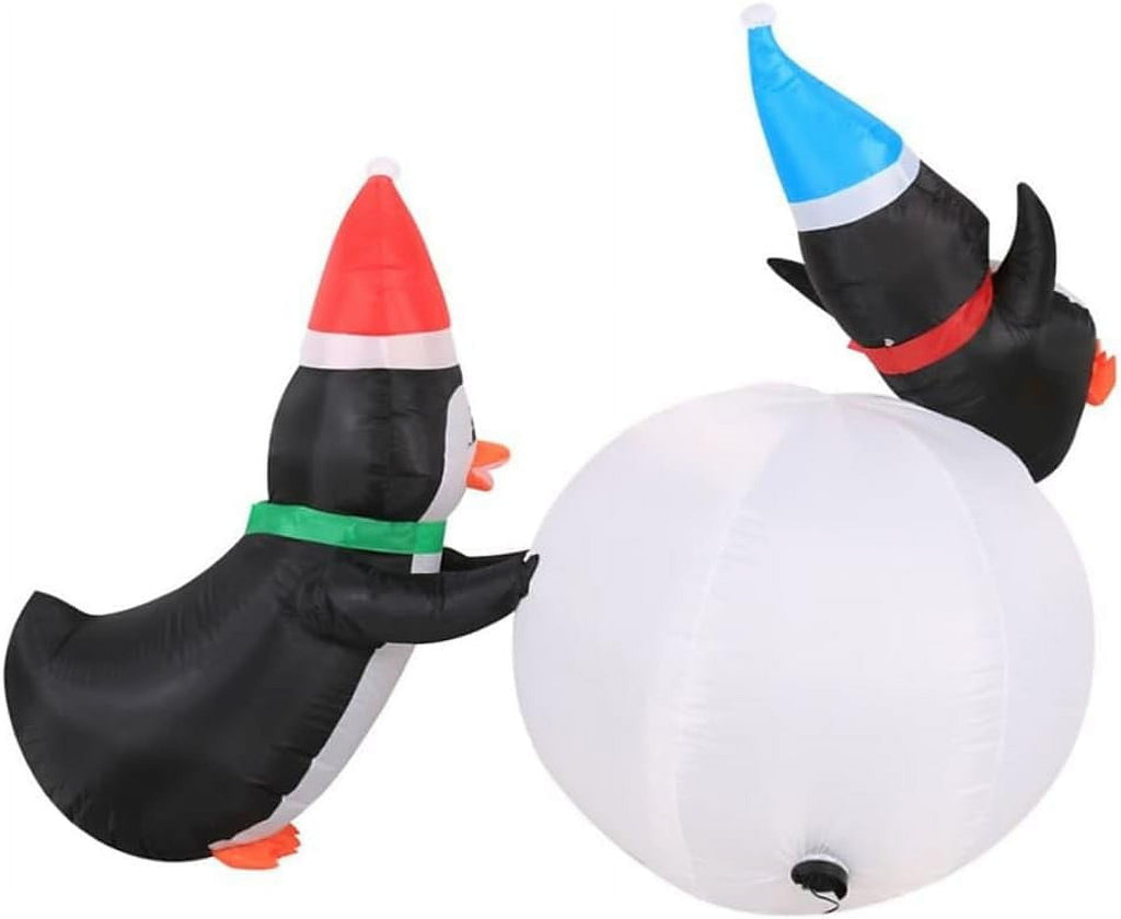6 Foot Inflatable Penguins With Swirling Lights C5913