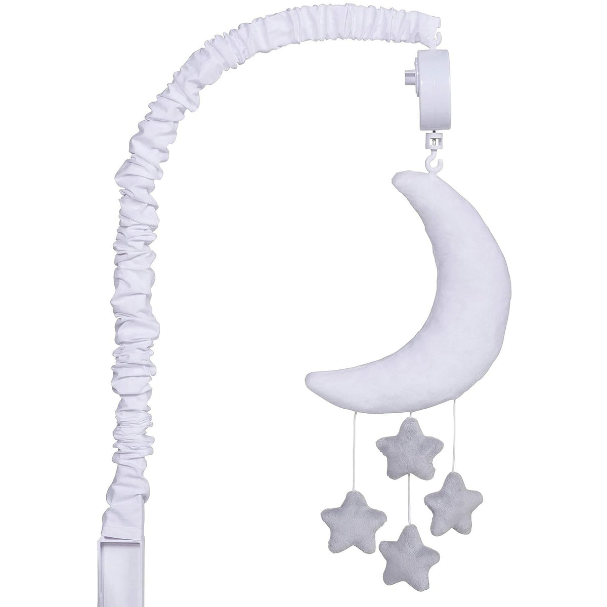 Grey and White Moon and Stars Baby Crib Musical Mobile L977391
