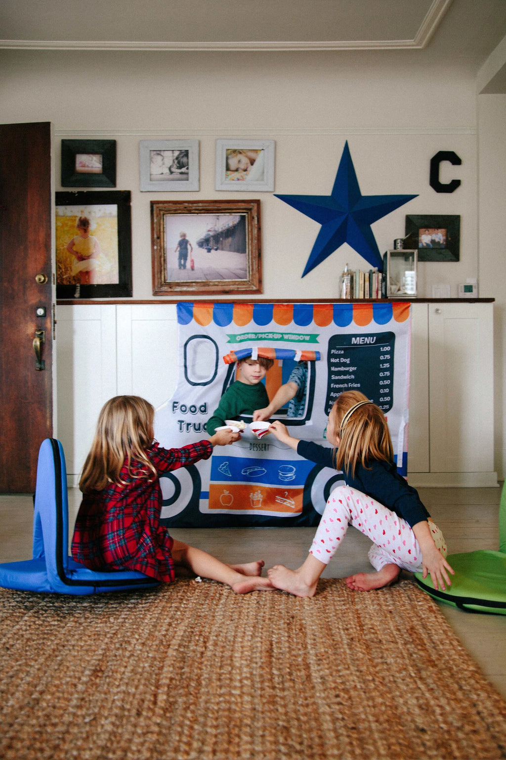 Blue Polyester Portable Teacher Chair Q21795