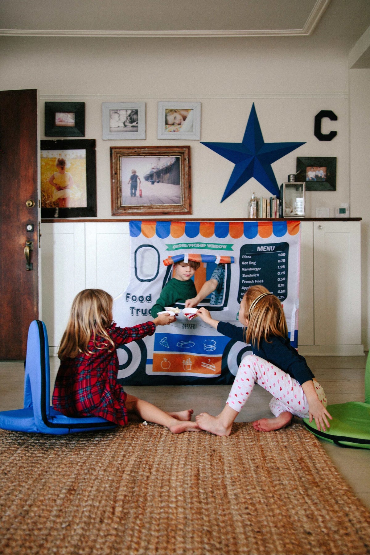 Blue Polyester Portable Teacher Chair Q21795
