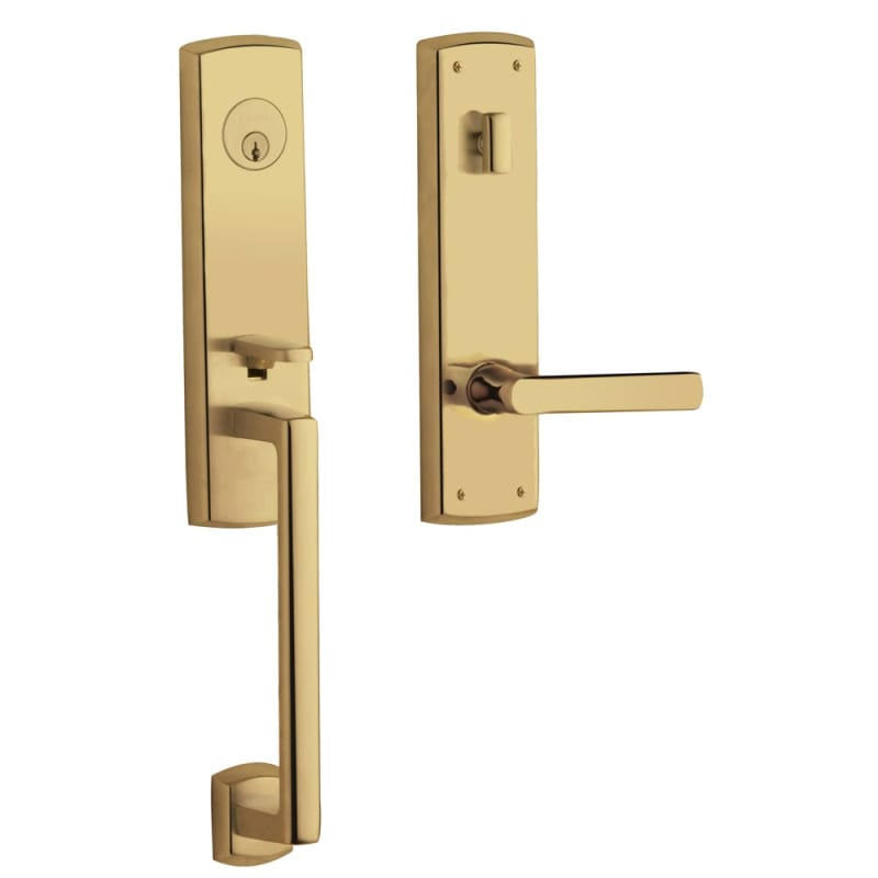 Polished Brass Left Hand Full Dummy Handleset I917