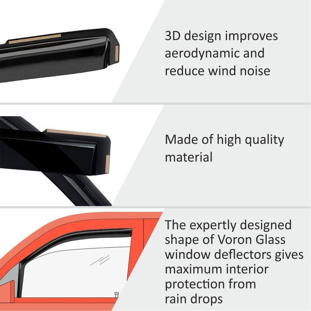 4 Pieces In-Channel Rain Guards for Trucks N8737