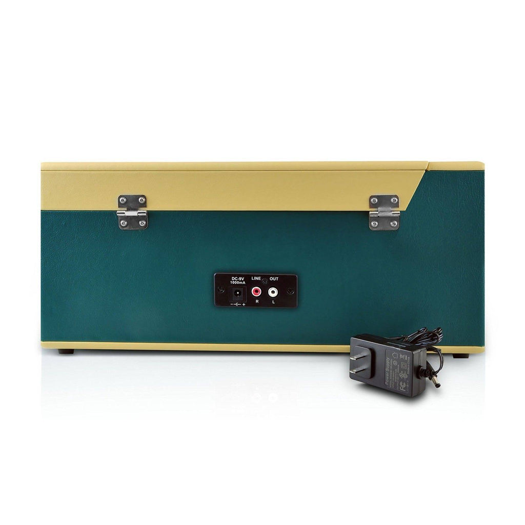 Bluetooth Vintage Suitcase-Style Turntable Speaker System with CD Player H708
