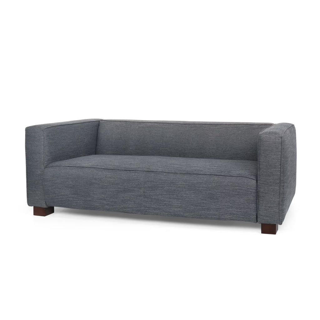 Charcoal Fabric Upholstered Loveseat V499025