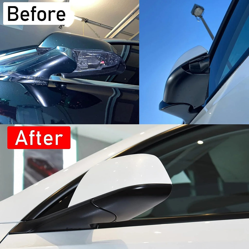 Left Side Rearview Mirror Cover Lower Holder Black For 2020-2023 Tesla Model Y O353463