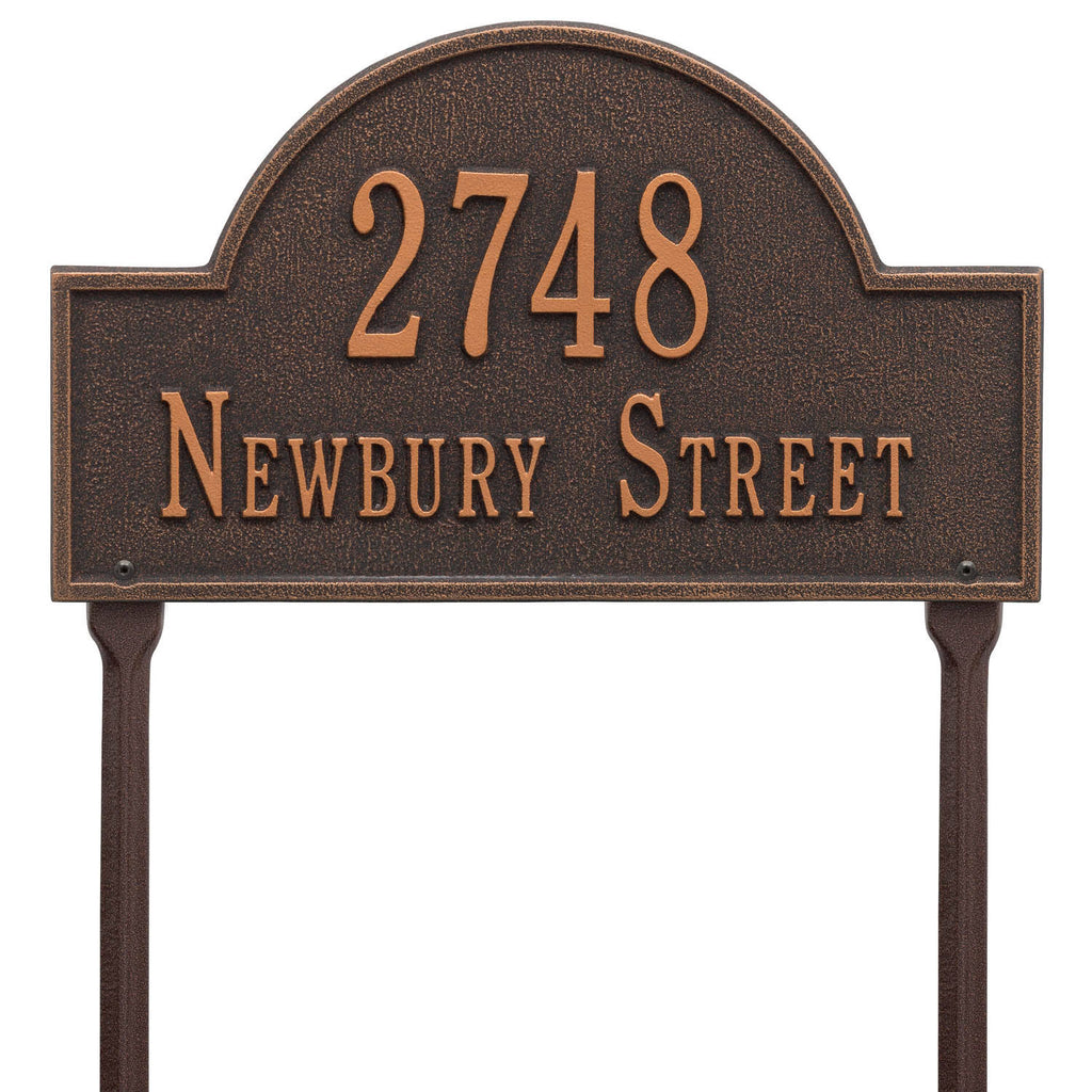 Arch Marker - Standard Lawn - Two Line in Oil Rubbed Bronze X337