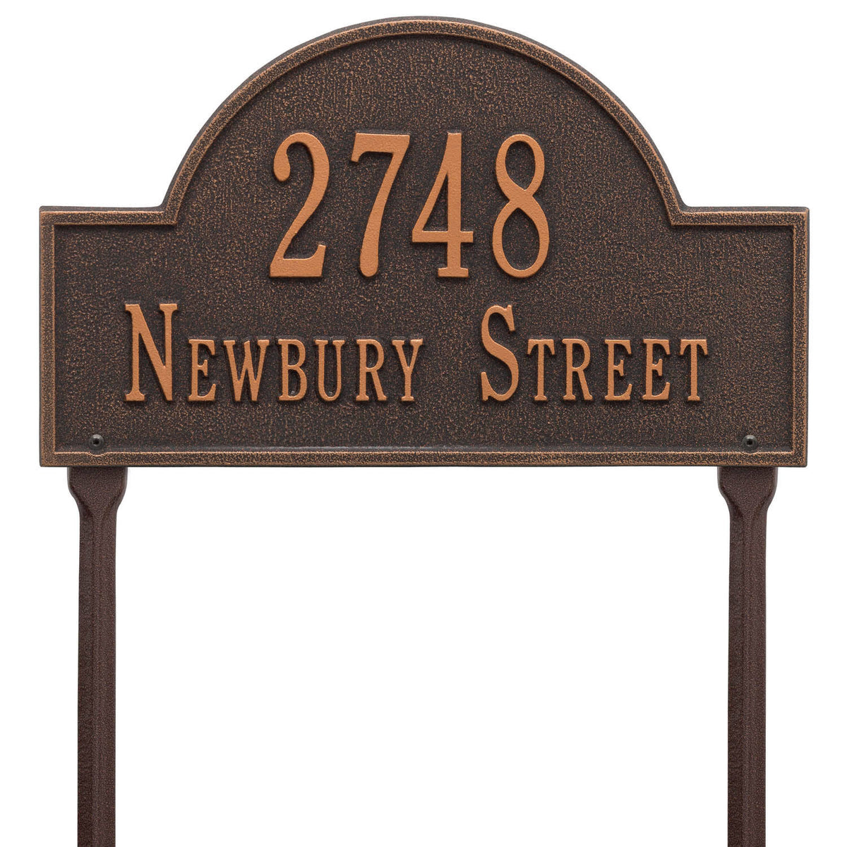 Arch Marker - Standard Lawn - Two Line in Oil Rubbed Bronze X337