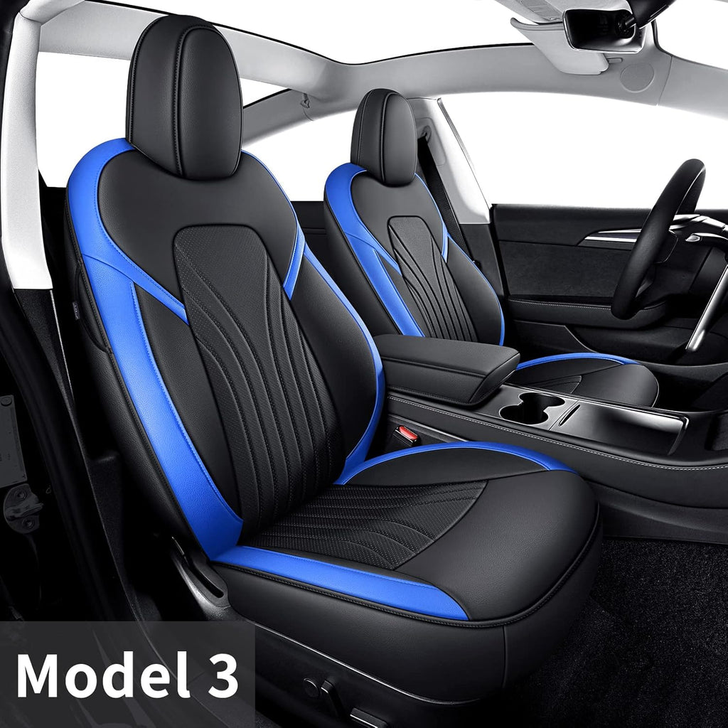 Front Seat Covers with Faux Leather (Black 2 pcs) Z828528