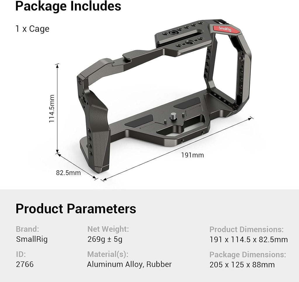 Camera Cage for BMPCC 4K & 6K with NATO Rails H907795