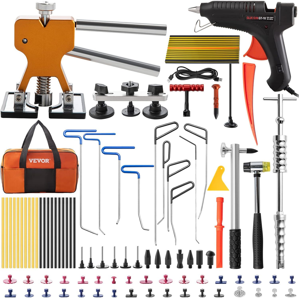 68 PCS Stainless Steel Paintless Dent Repair Kit P603