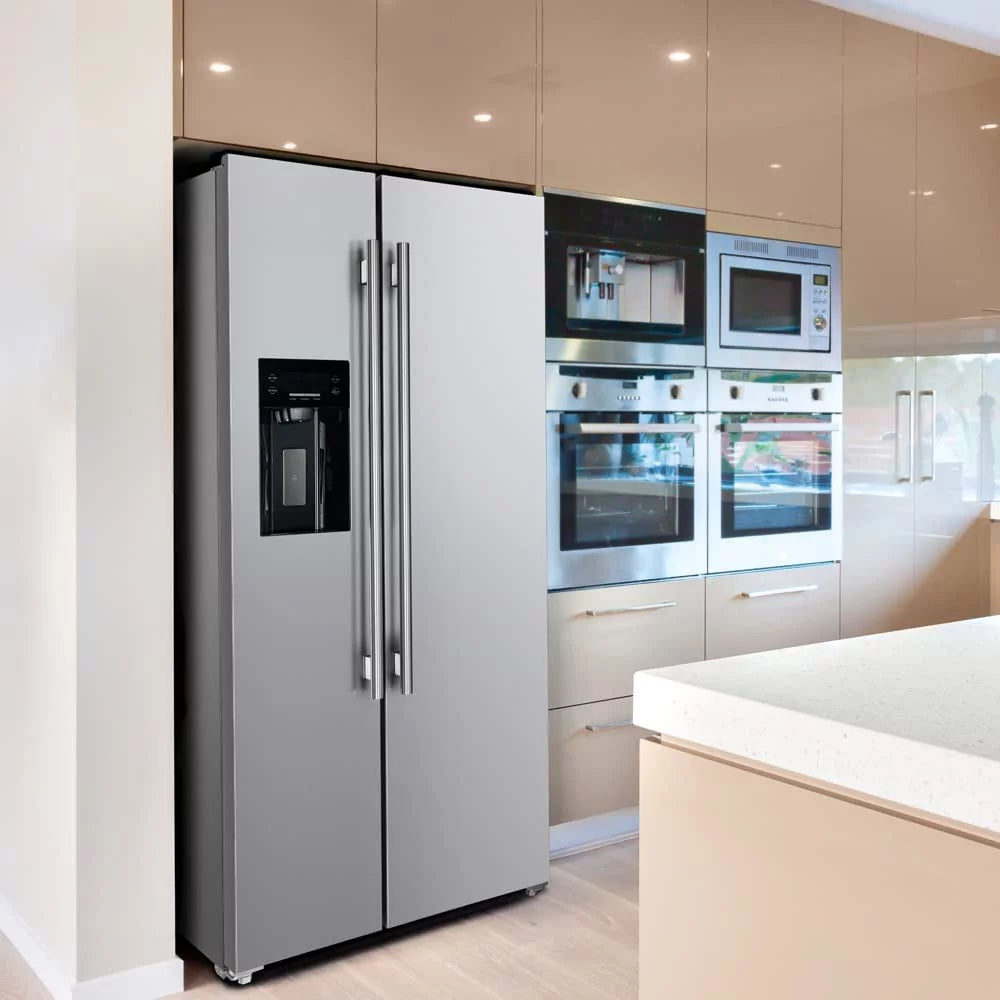 36" Side by Side Stainless Steel Refrigerator with Ice Maker E11292