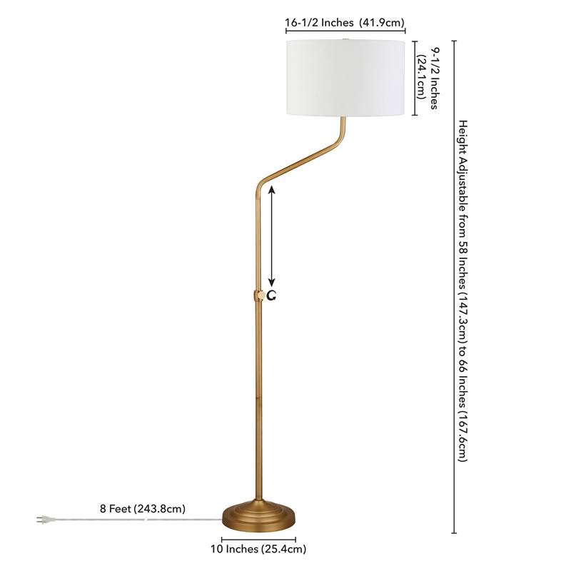 Brushed Brass Floor Lamp C2811