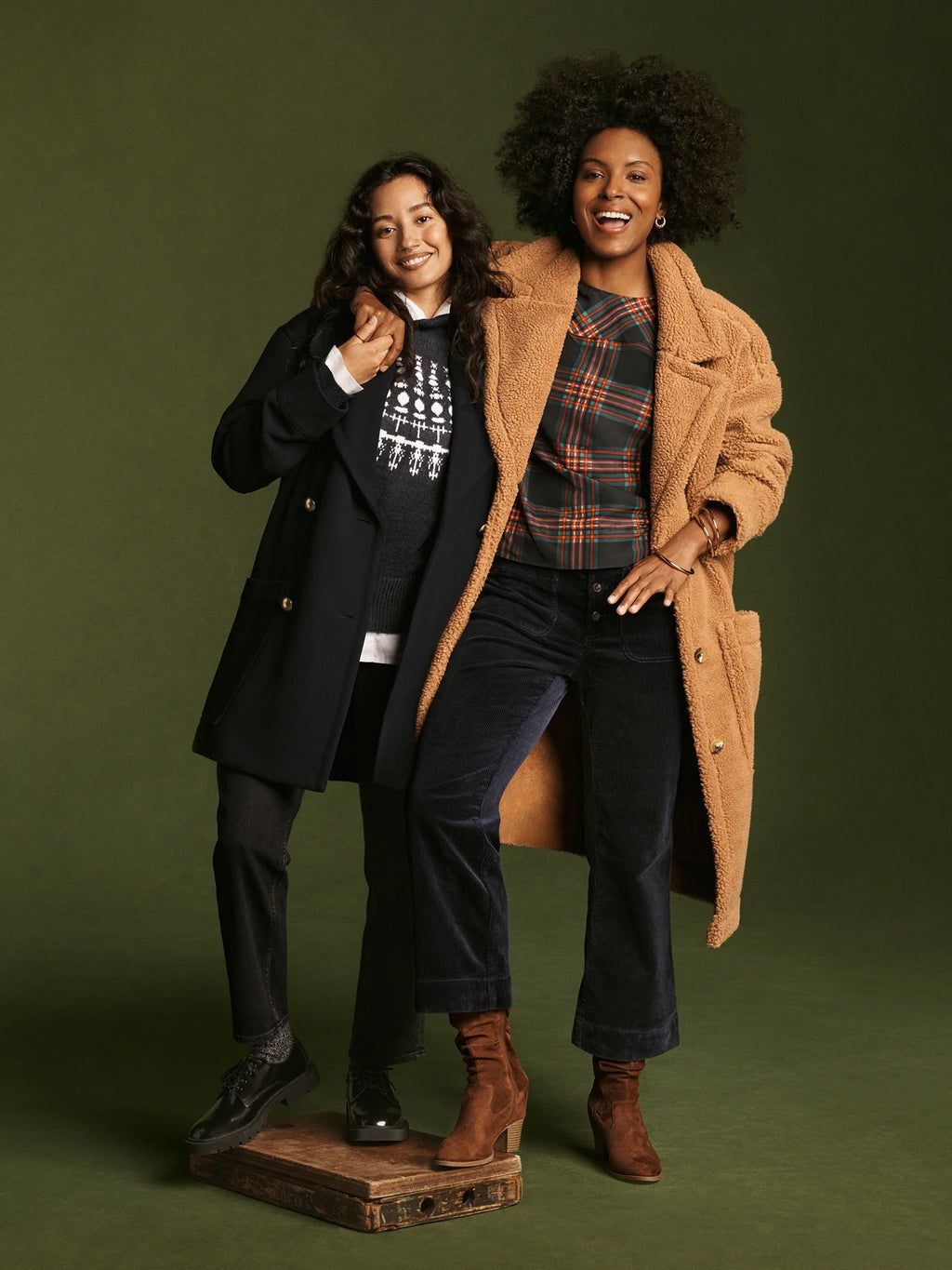 Wool-Blend Peacoat with Patch Pockets Q350