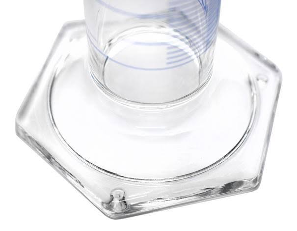 250ml Class B Hexagonal Base Measuring Cylinder with Stopper M400039