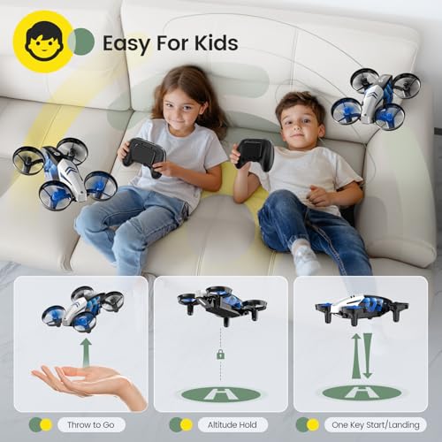 Mini Indoor Drone with Land & Fly Mode, RC Quadcopter M86519