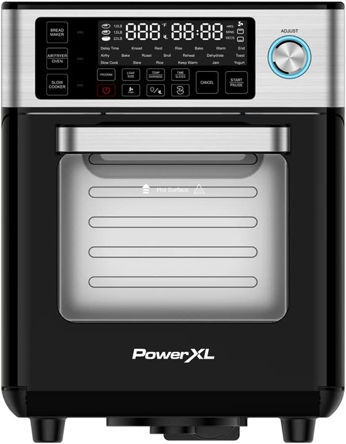 4-in-1 Air Fryer, Oven, Bread Maker, Slow Cooker, Black W38385