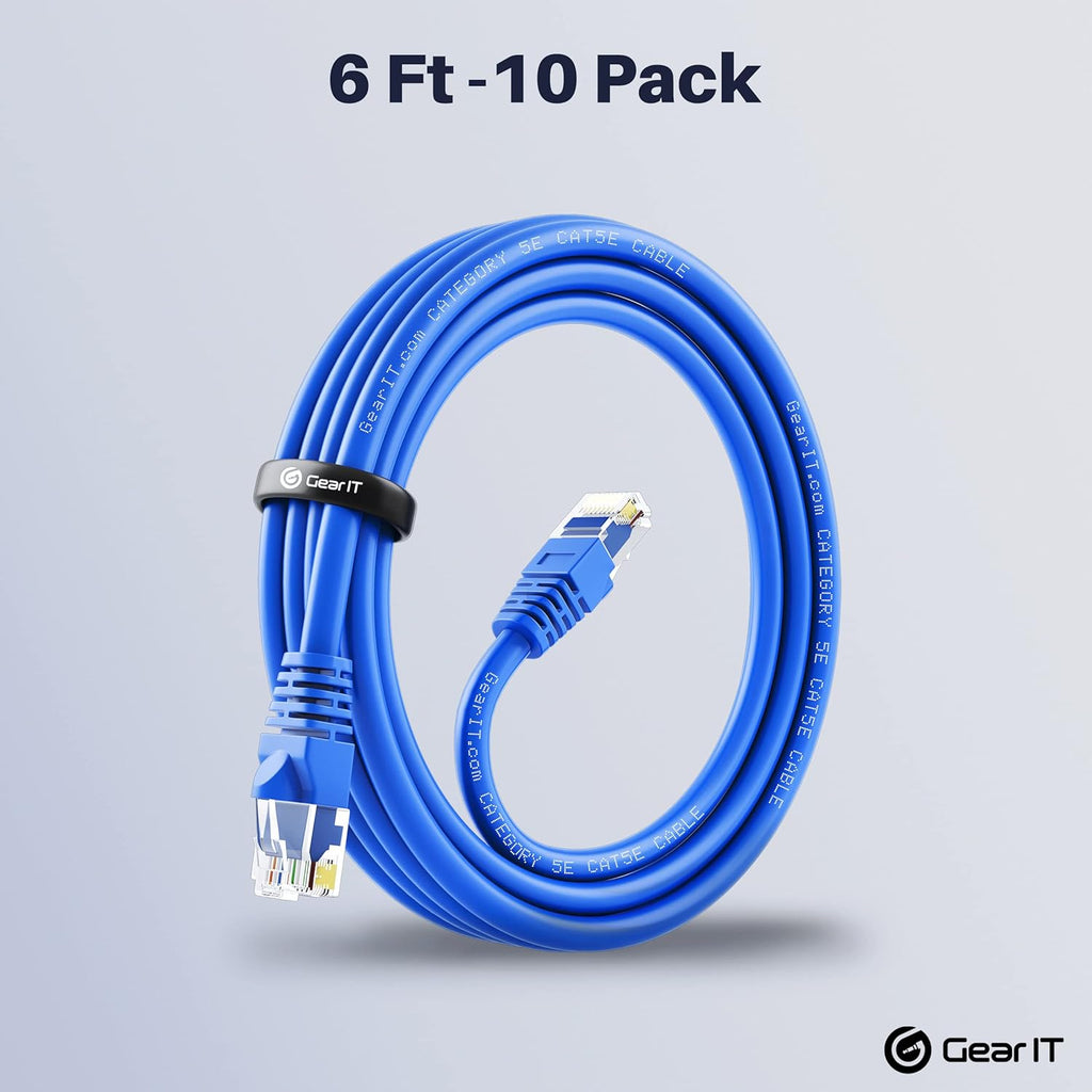 100-Pack Blue Cat5e Ethernet Patch Cable 3 Feet B472