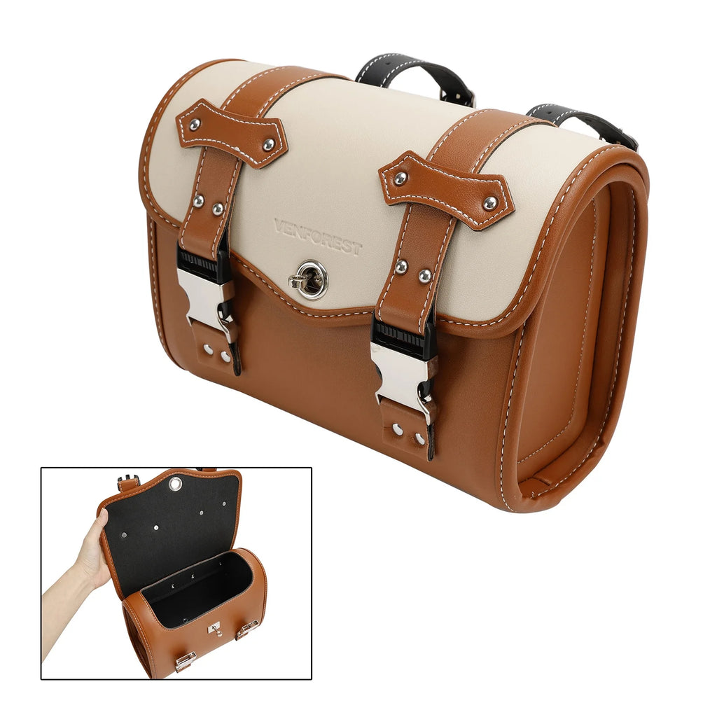 Brown Side Saddlebag Tool Bag Luggage Pouch Storage V2041