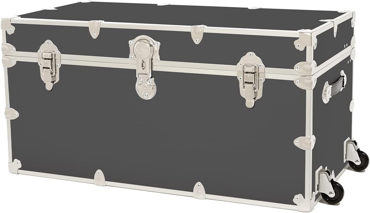 Black Dorm Armor Trunk with Removable Wheels V4342