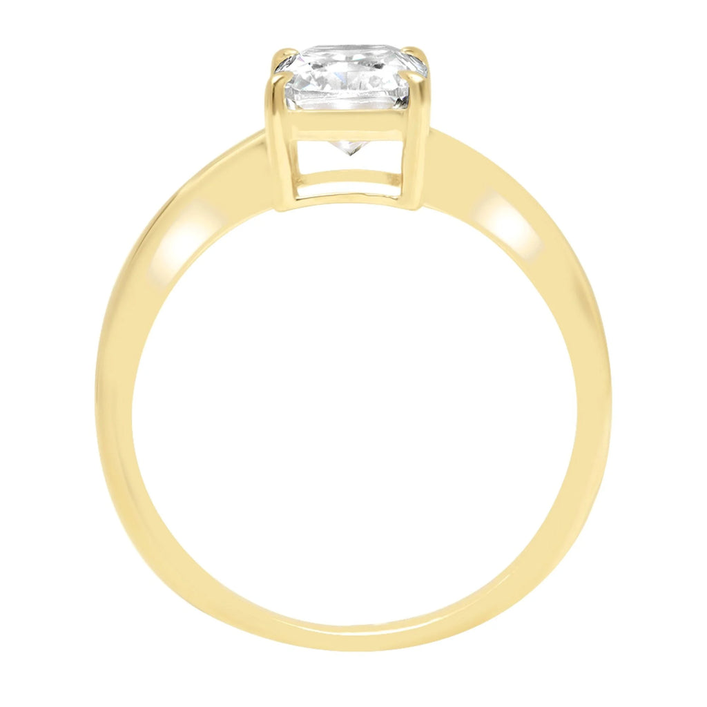 14K Yellow Gold Solitaire Engagement Ring size 8 N3021