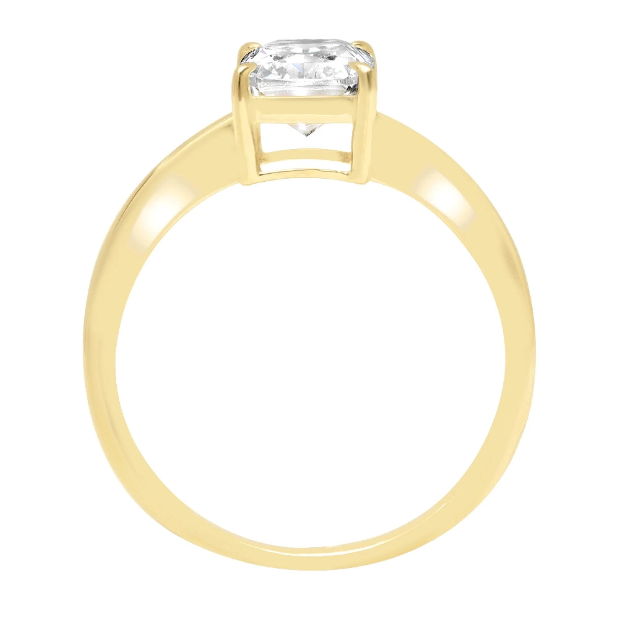 14K Yellow Gold Solitaire Engagement Ring size 8 N3021