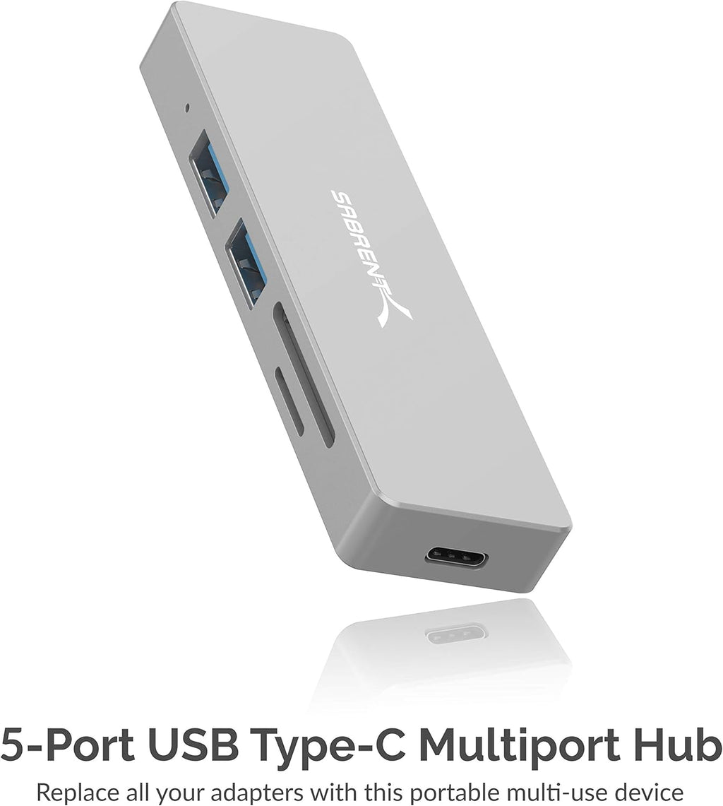 5 in 1 USB C Multi-Port HUB with SD & Micro SD Card-Reader, HDMI 2.0 Port, 2 x USB 3.0 Ports N229