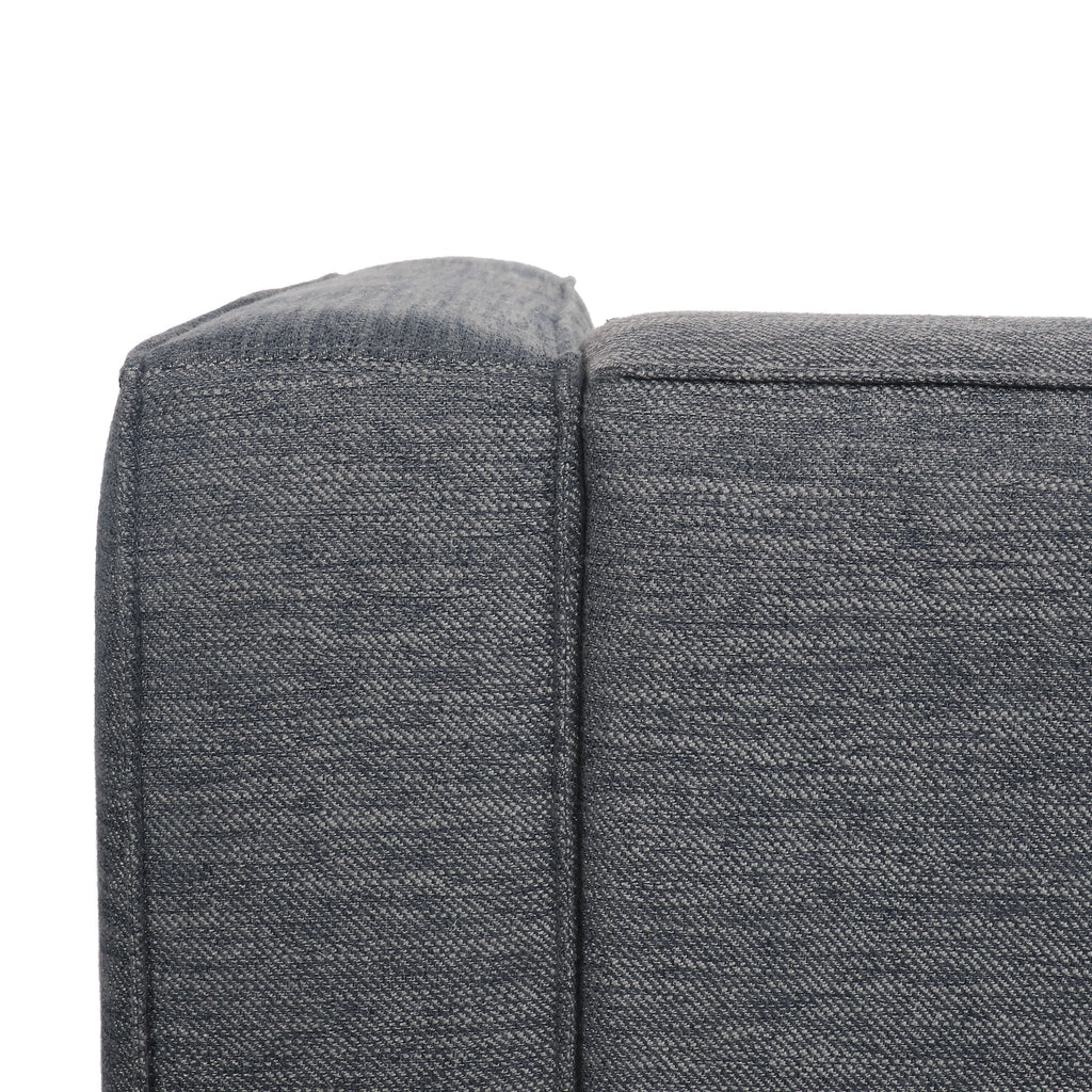 Charcoal Fabric Upholstered Loveseat V499025