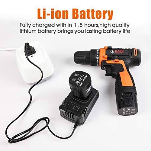 16.8V Cordless Drill with 91 Piece Tool Set and Plastic Toolbox Y426724