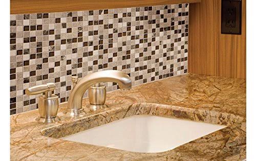 Multi Glass and Natural Stone Mosaic Tile R79561