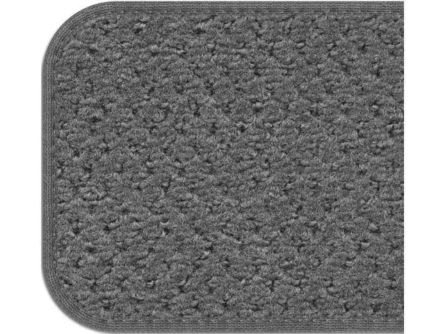 Set of 12 Attachable Carpet Stair Treads Gray 9 in. x 36 in. A4332