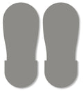 Gray Big Footprint; Pack of 50 A548859