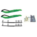 Green XT Snowmobile Skis with 6 inch Round Bars Complete Kit J652336