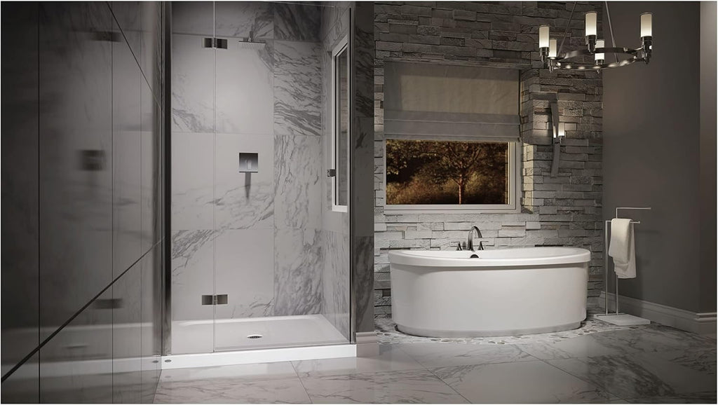 60" X 42" Rectangular Shower Pan with Center Drain E840264