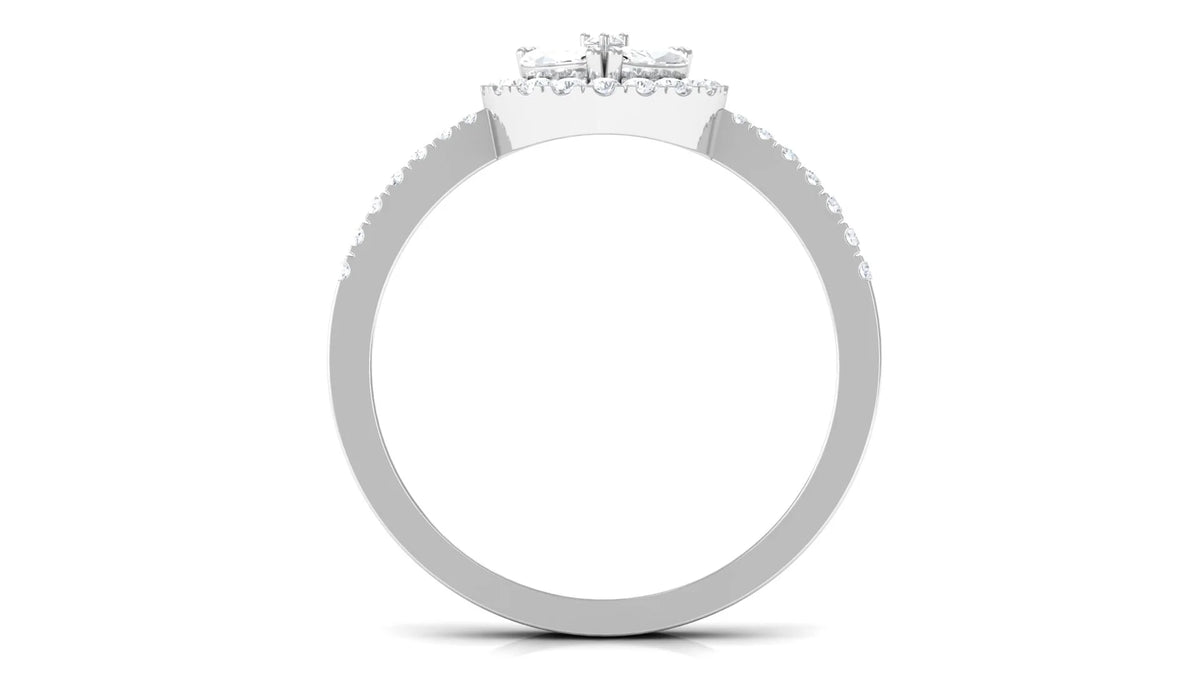 925 Sterling Silver Moissanite Engagement Ring B115790