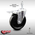 Swivel Caster with 5x22 Wheel and 3/8x22 Stem with TTL Brake Z6416