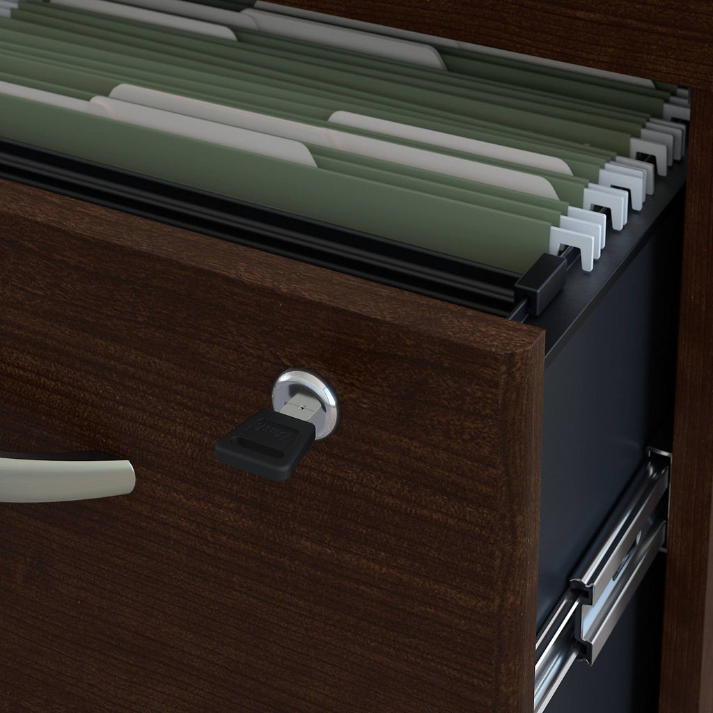 2 Drawer Mobile File Cabinet, Mocha Cherry I2008