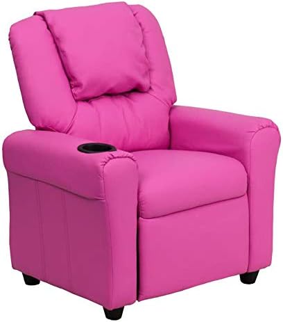27" Tall Wood Framed Vinyl Kid's Recliner F119385