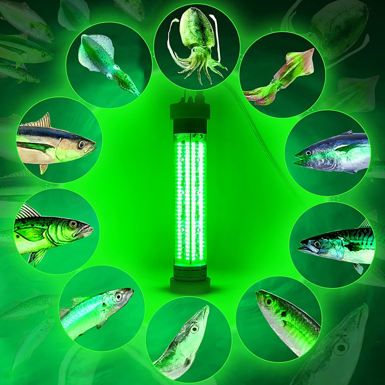 300W LED Underwater Fishing Light with Remote Brightness Adjustment O85475
