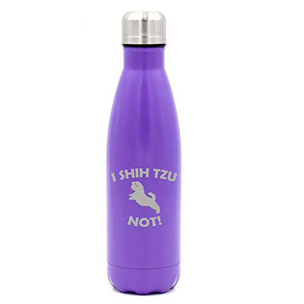17 oz. Double Wall Vacuum Insulated Stainless Steel Water Bottle Travel Mug Cup (Purple) H44486