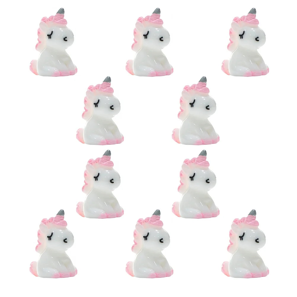 10pcs Miniature Unicorn Figurine R222031