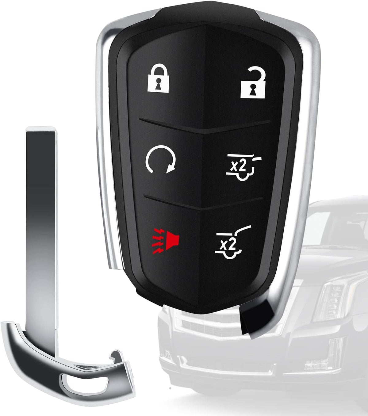 Replacement 6 Buttons Proximity Smart Keyless Entry Remote Fob 315Mhz 1 Piece O7404