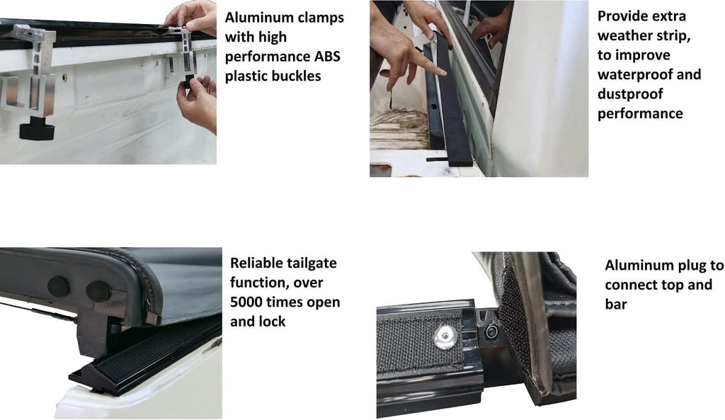 Soft Roll Up Truck Tonneau Cover for 5ft Bed J456448